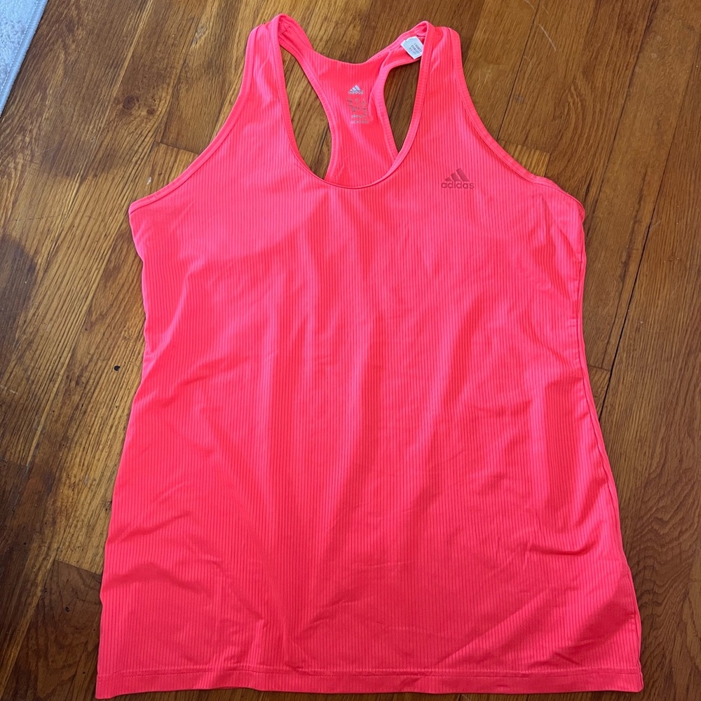 Adidas Women's Bright Pink/Orange Racerback Tank